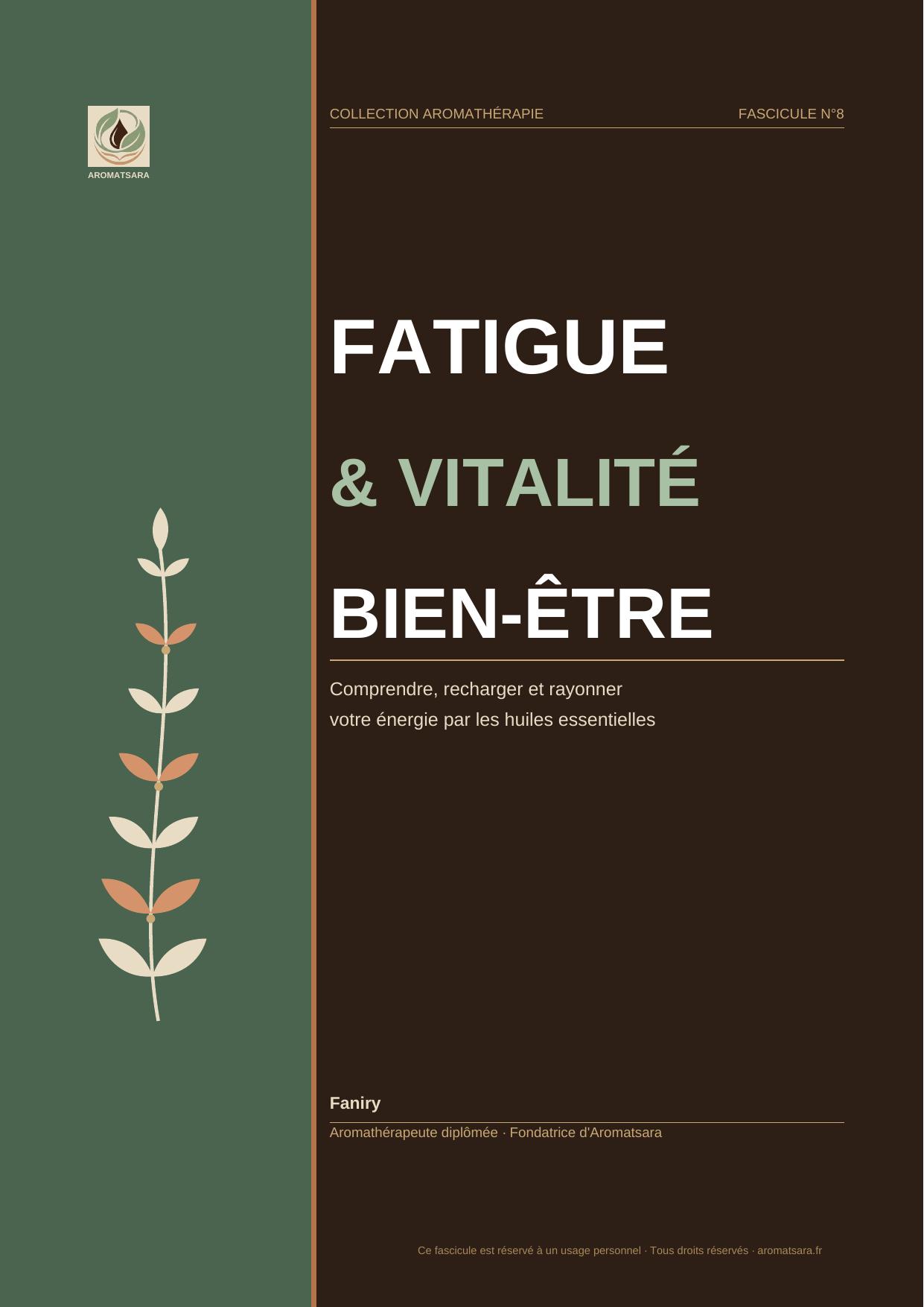 Fatigue, Vitalité & Bien-être — Couverture